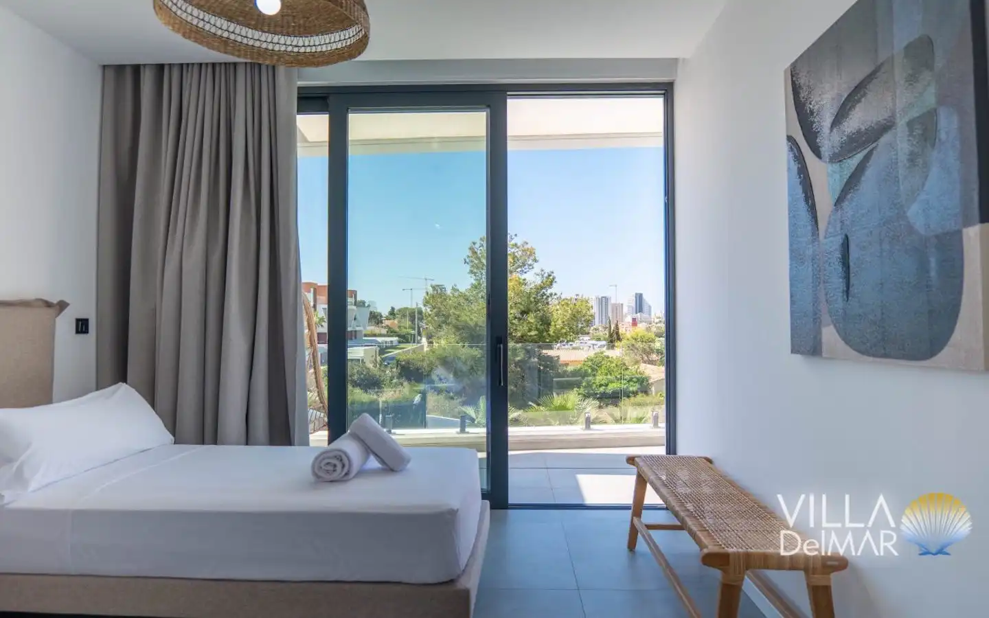 Bedroom of Houses for sale in Calpe / Calp  with Air Conditioner, Heating and Private garden