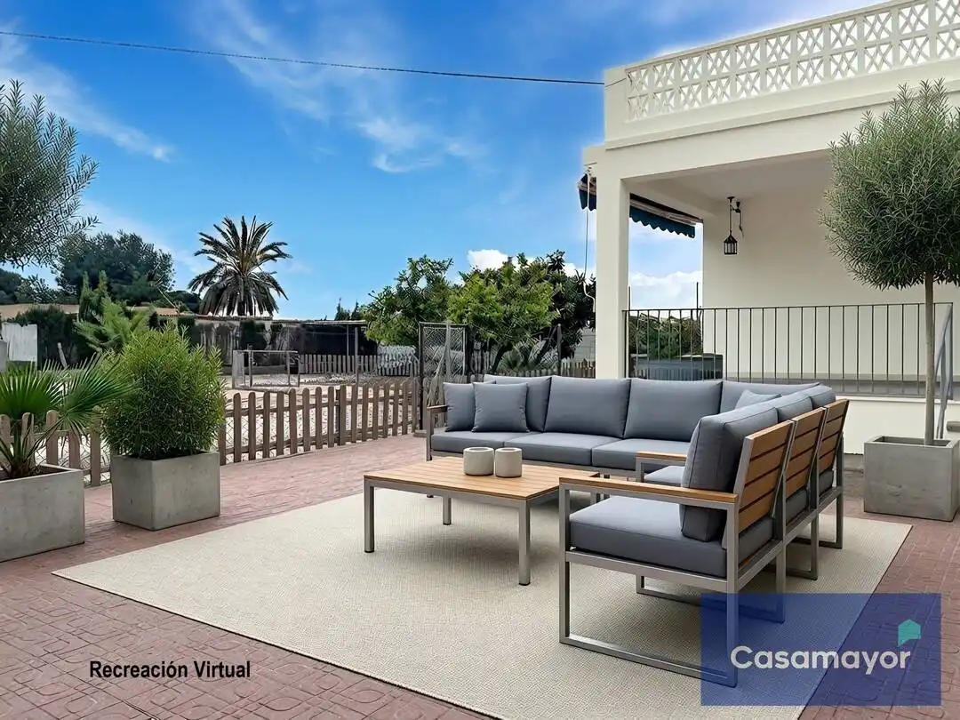 Terraza de Casa o chalet en venta en Mutxamel con Aire acondicionado, Calefacción y Jardín privado