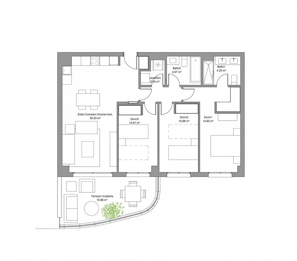 Apartamento con terraza en venta en El Pinillo, imagen 11