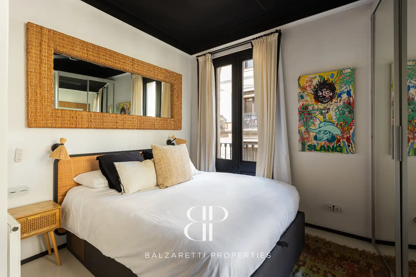 Schlafzimmer von Wohnung zur Miete in Barcelona mit Klimaanlage, Heizung und Parkett