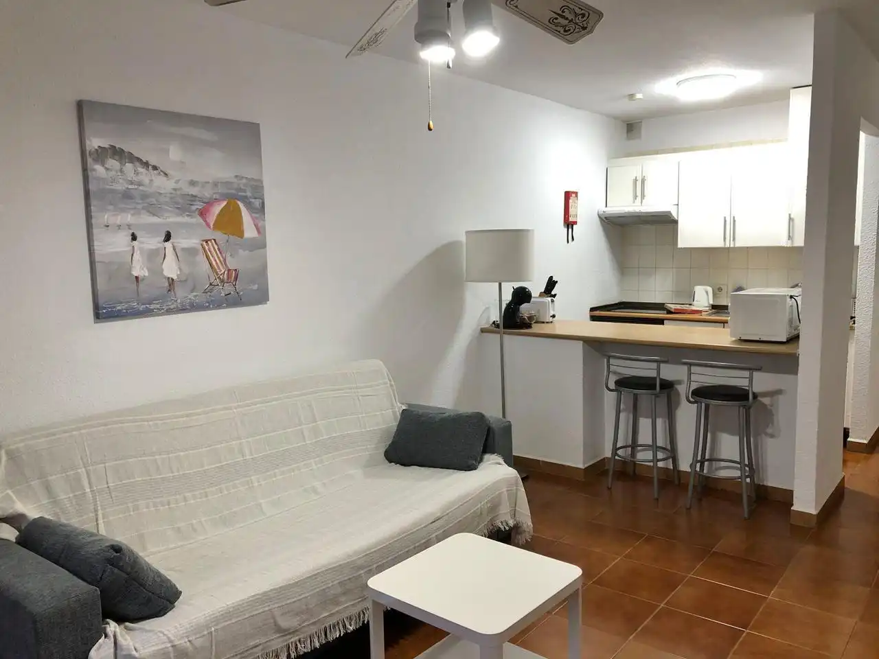 Living room of Flat for sale in Adeje  with Terrace and Furnished