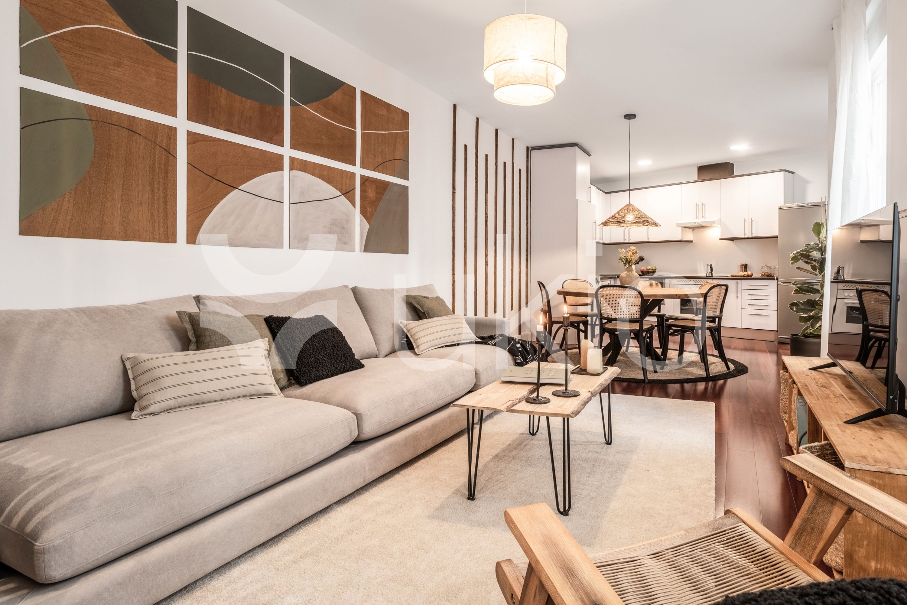 Living room of Apartment to rent in  Madrid Capital  with Air Conditioner, Heating and Furnished