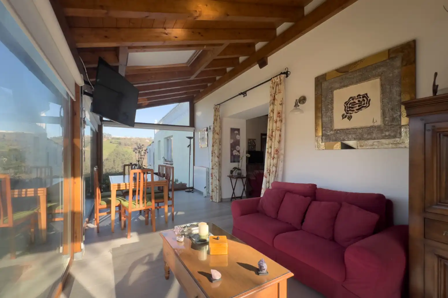 Living room of Houses for sale in Cartes  with Heating, Parquet flooring and Terrace