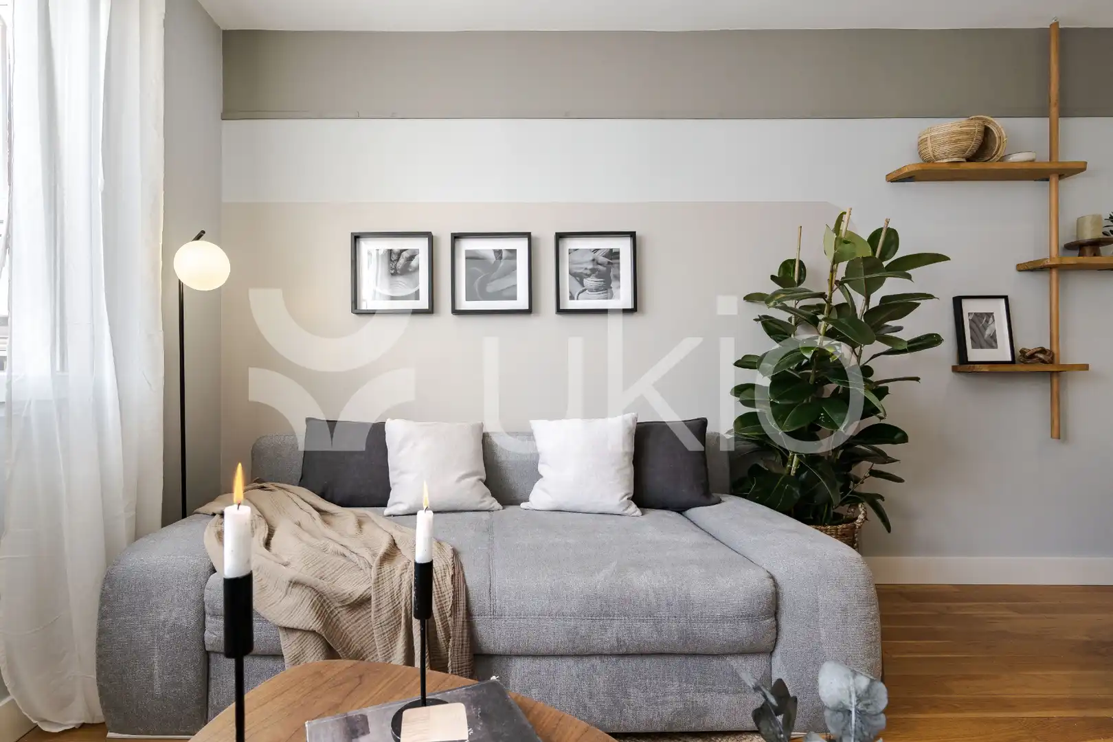 Sala de estar de Apartamento de alquiler en Madrid con Aire acondicionado, Calefacción y Amueblado