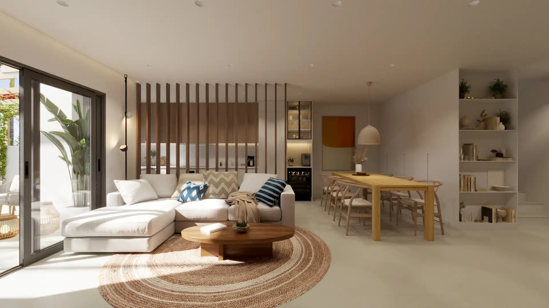 Wohnzimmer von Maisonette zum Verkauf in San Miguel de Abona mit Klimaanlage, Privatgarten und Terrasse