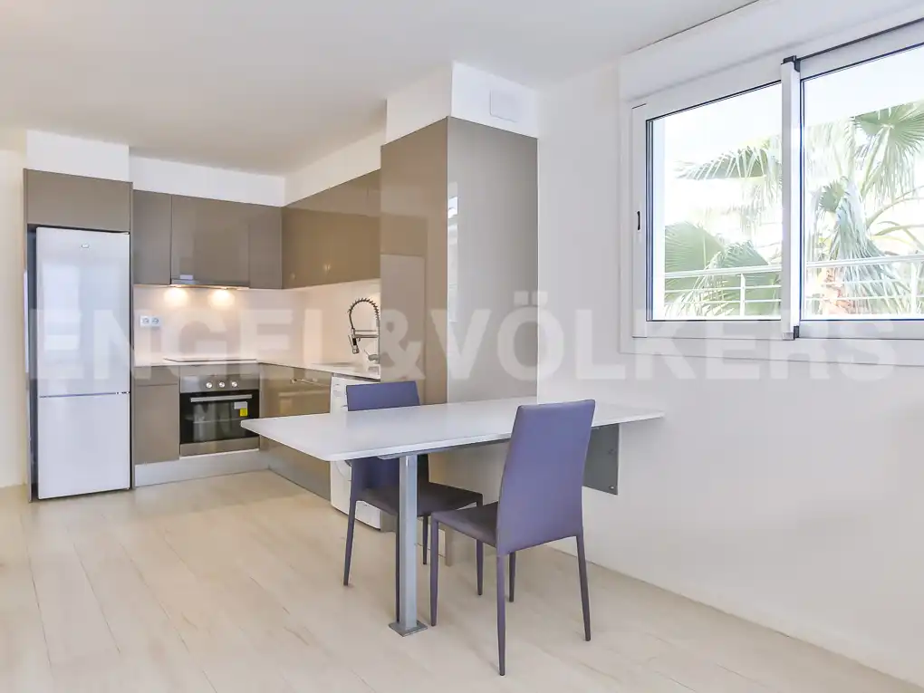 Kitchen of Attic for rent in Sitges  with Air Conditioner, Heating and Terrace