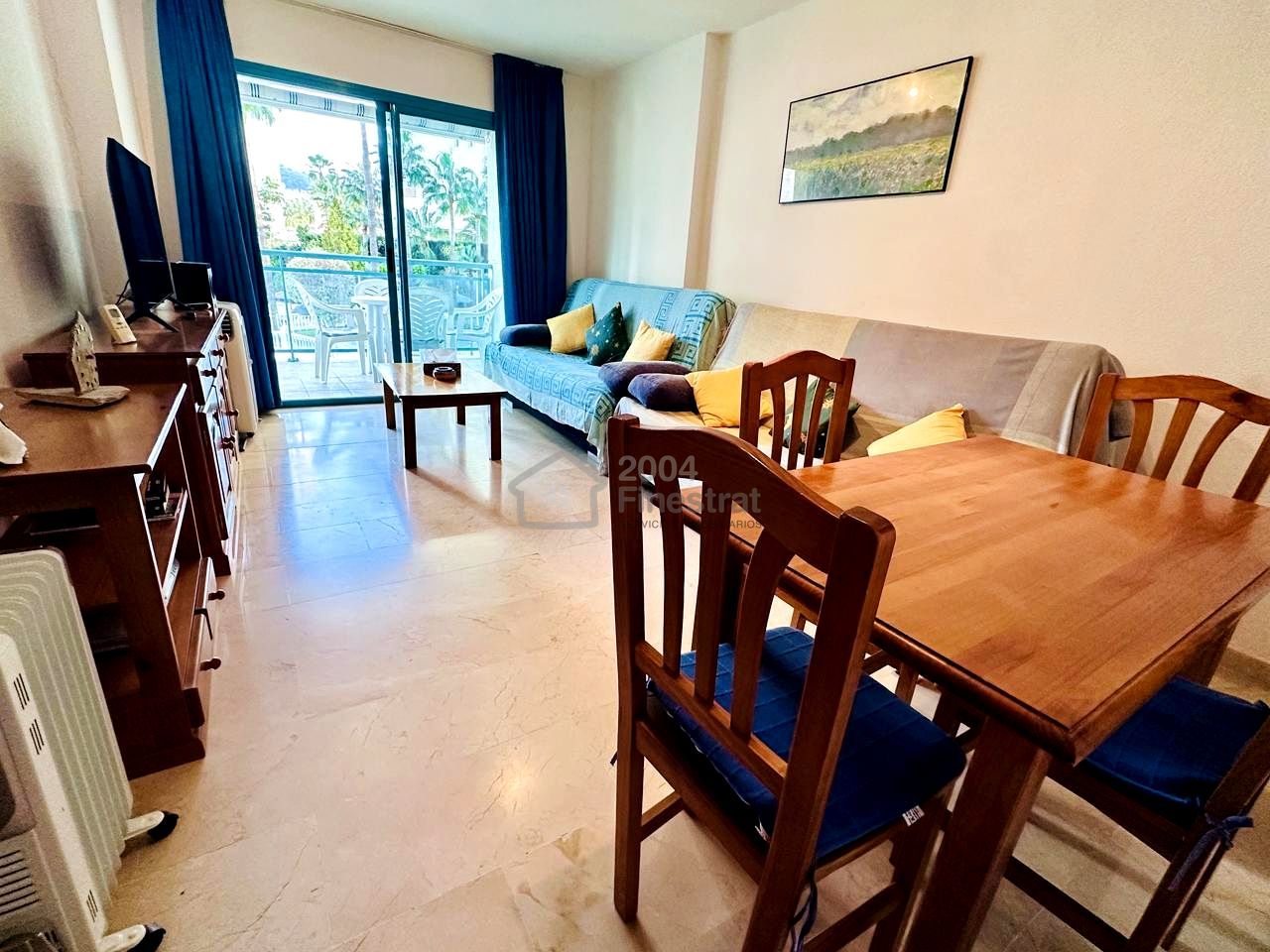 Sala d'estar de Apartament en venda en Villajoyosa / La Vila Joiosa amb Aire condicionat, Terrassa i Moblat