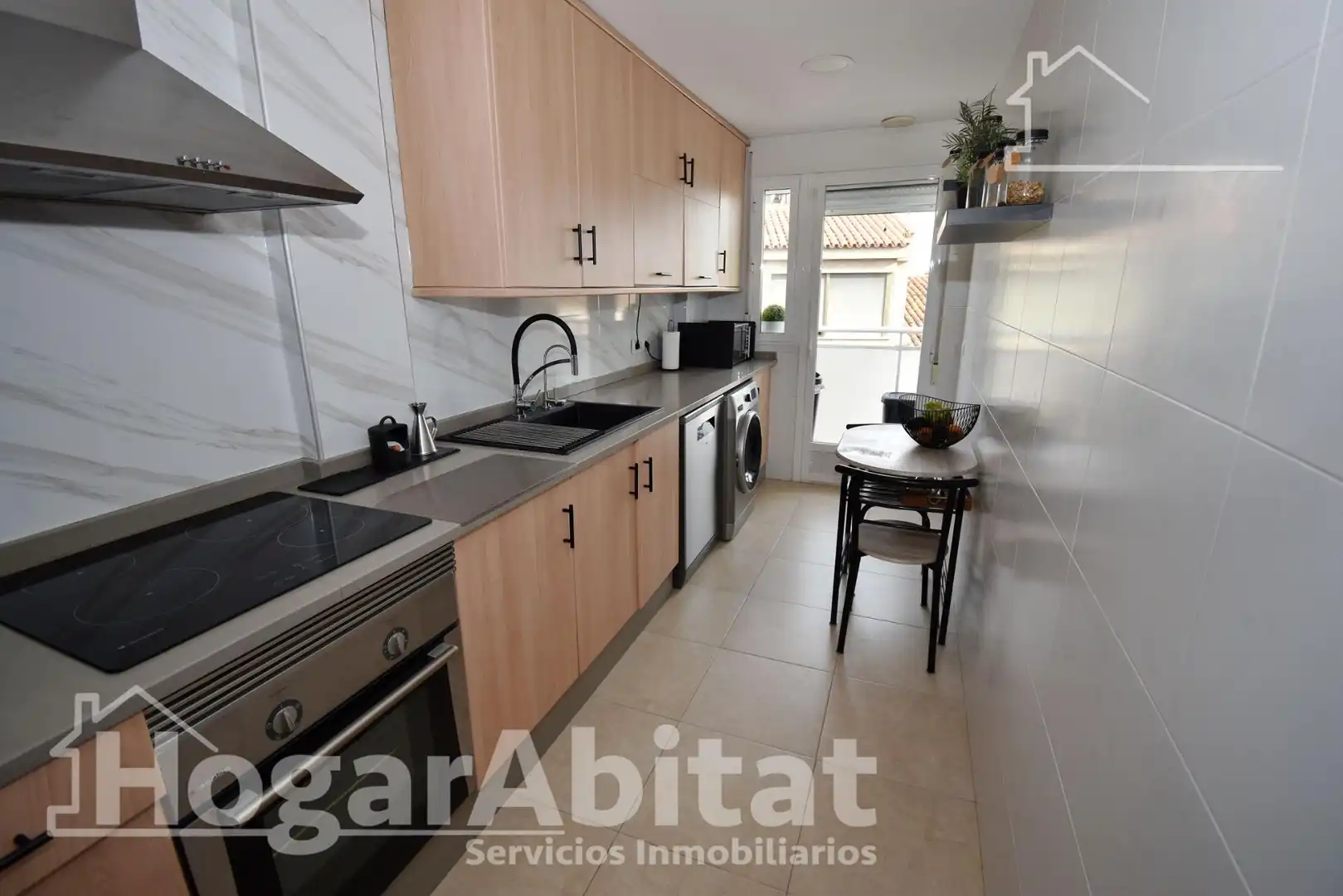 Küche von Wohnung zum Verkauf in Burriana / Borriana mit Parkett, Möbliert und Balkon
