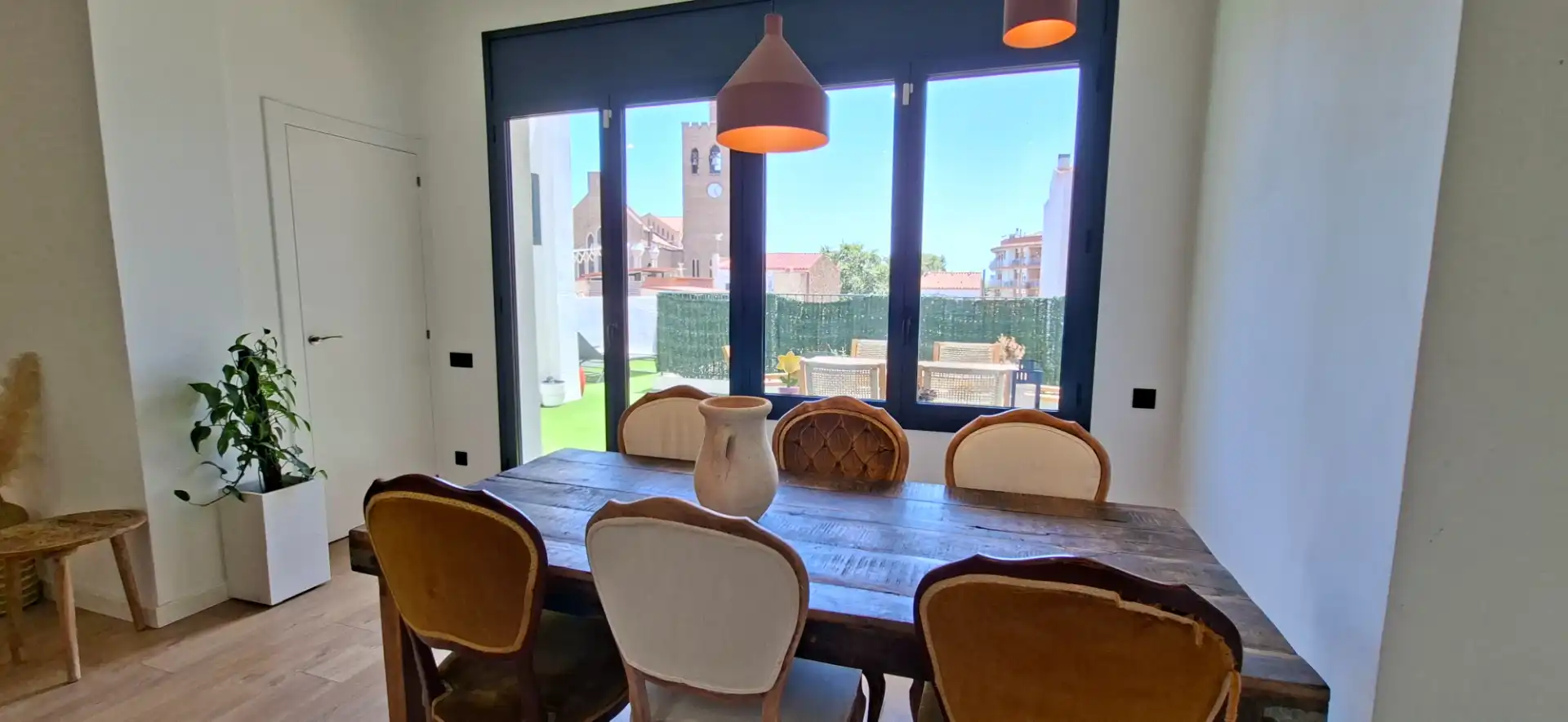 Dining room of Flat for sale in Badalona  with Air Conditioner, Heating and Terrace