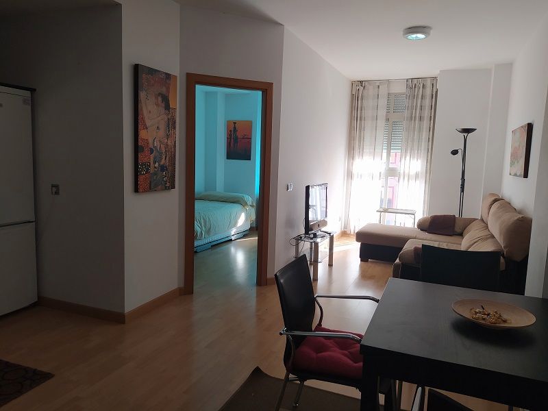 Sala d'estar de Apartament de lloguer en Málaga Capital amb Aire condicionat i Moblat