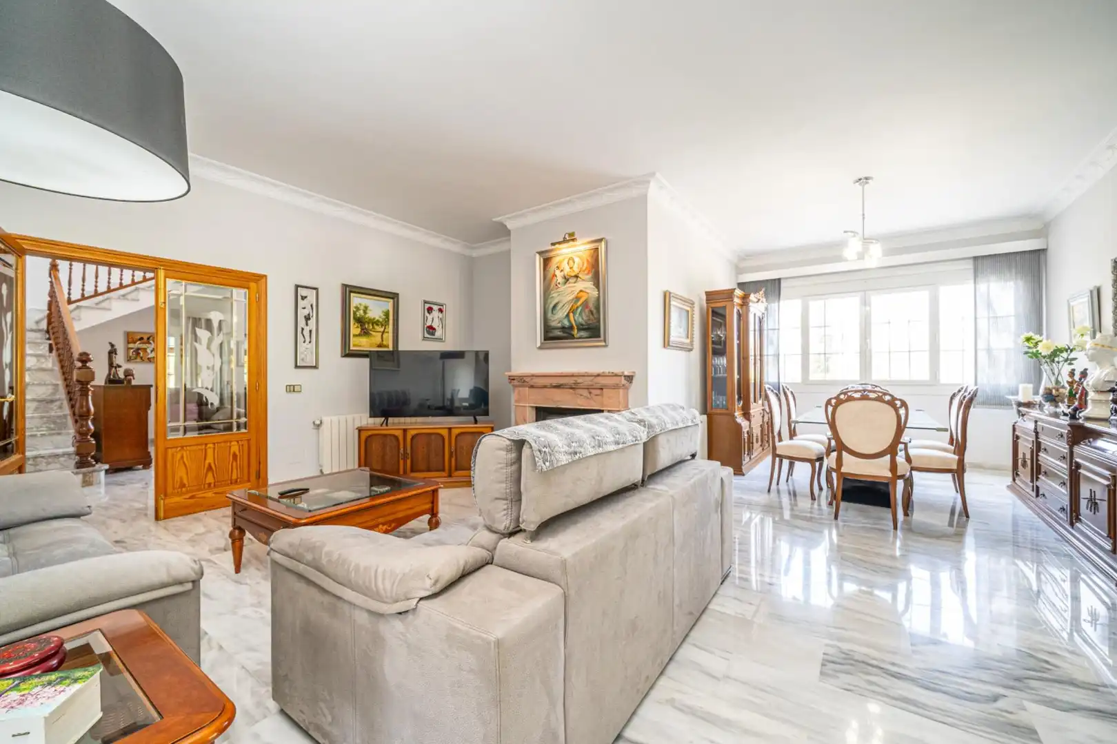 Sala d'estar de Casa o xalet en venda en Marratxí amb Aire condicionat, Calefacció i Jardí privat