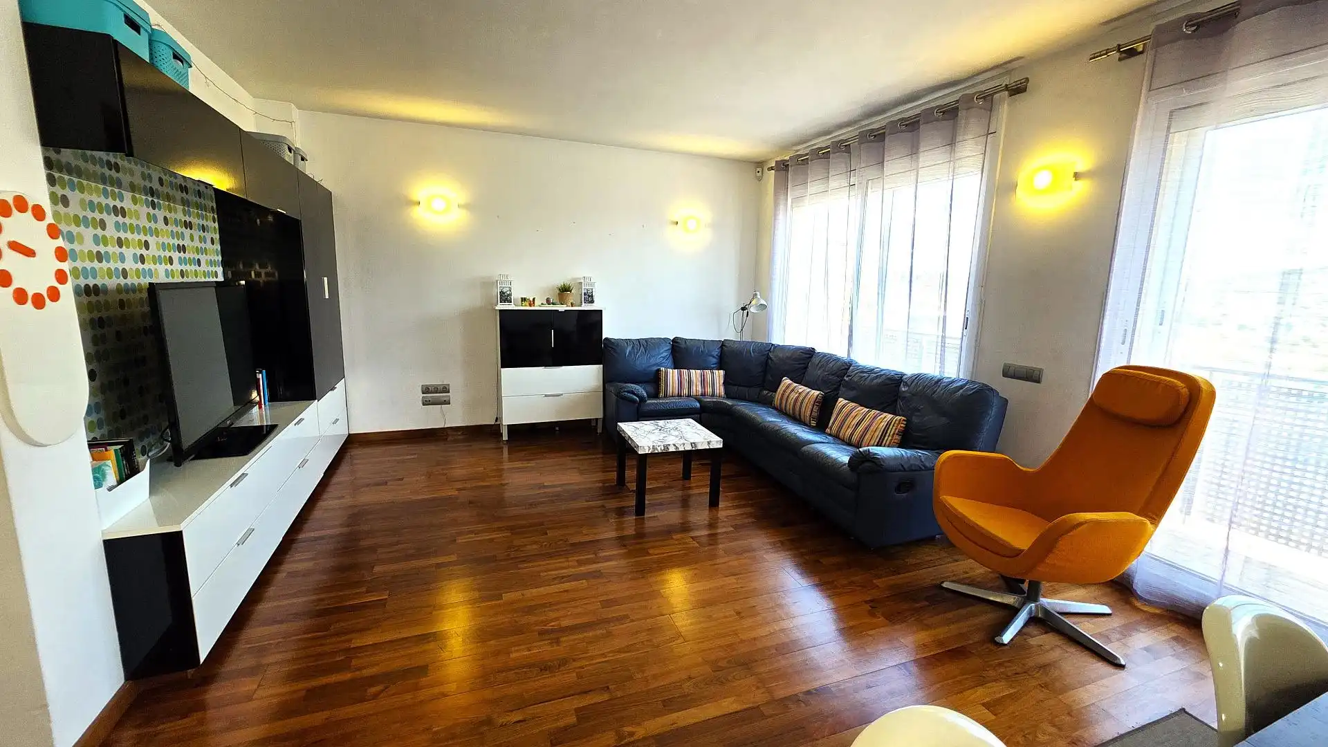 Sala de estar de Casa o chalet en venta en Barcelona con Aire acondicionado, Parquet y Terraza