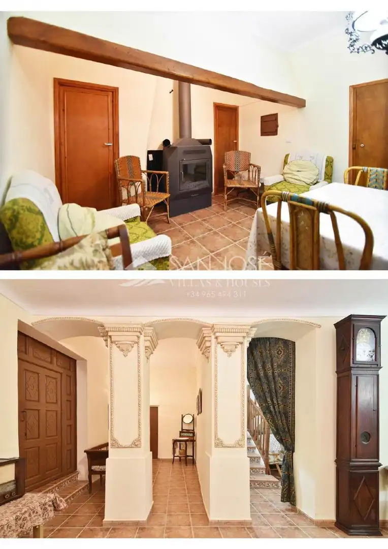 Sala de estar de Finca rústica en venta en El Pinós / Pinoso con Jardín privado, Piscina y Amueblado