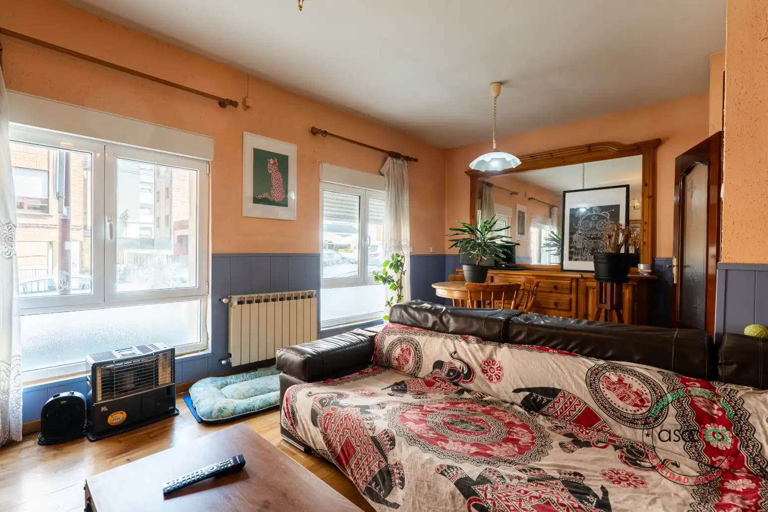 Wohnzimmer von Dachboden zum Verkauf in Gijón  mit Heizung, Parkett und Terrasse