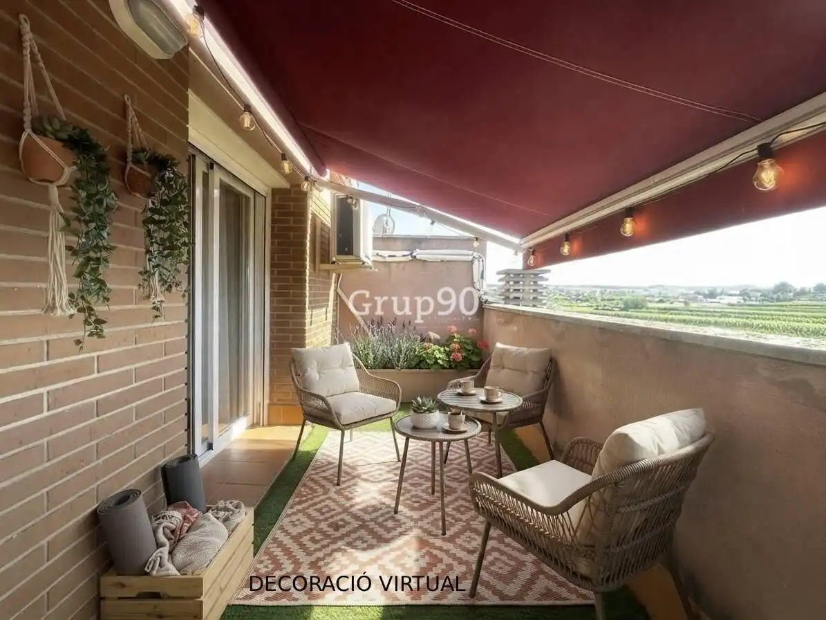 Terraza de Casa adosada en venta en Puigverd de Lleida con Aire acondicionado, Calefacción y Parquet