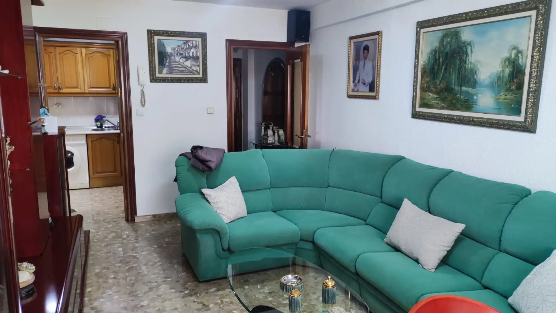 Sala d'estar de Pis de lloguer en Málaga Capital amb Moblat, Rentadora i Microones