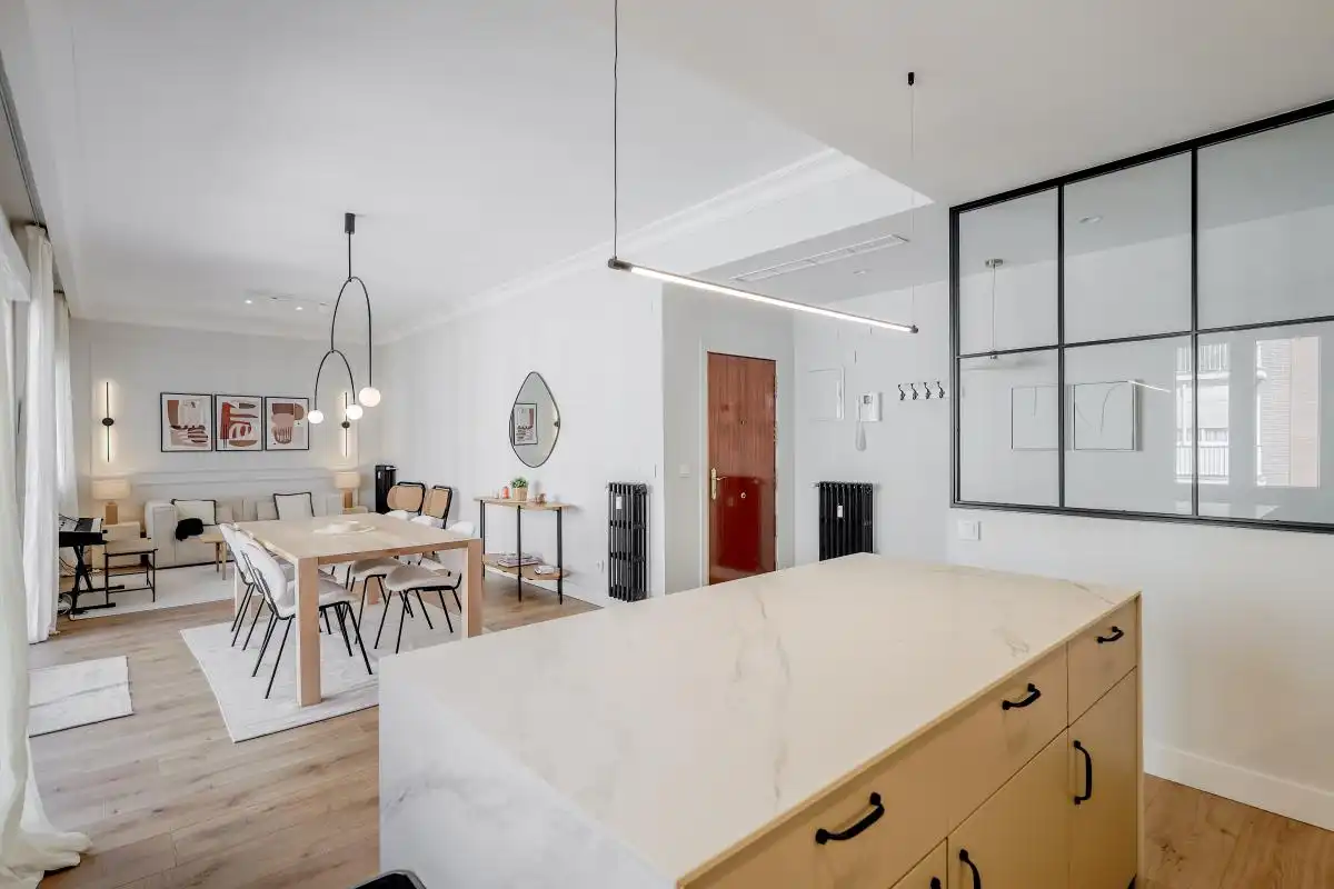 Kitchen of Flat for rent in Madrid  with Air Conditioner, Heating and Terrace