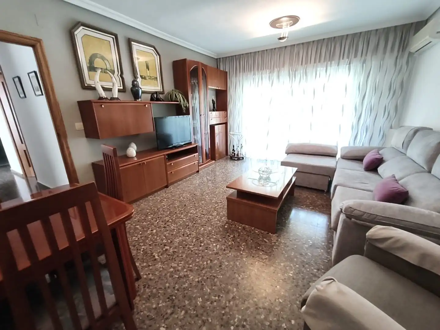 Sala d'estar de Pis en venda en Albacete amb Aire condicionat, Calefacció i Moblat