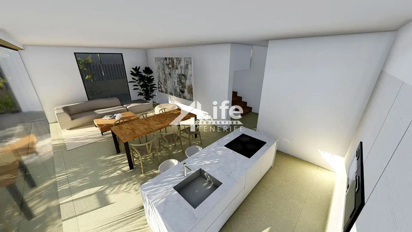Sala de estar de Casa o chalet en venta en Arona con Jardín privado, Terraza y Piscina