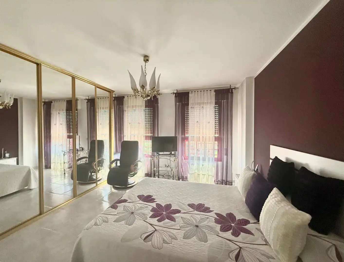 Bedroom of Flat for sale in Madrid  with Heating, Terrace and Furnished
