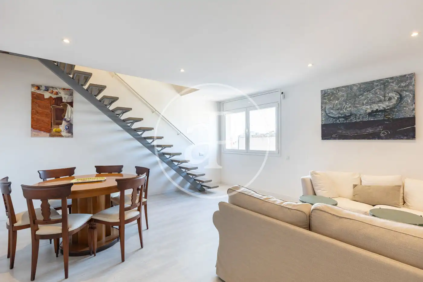 Living room of Flat for sale in Barcelona  with Air Conditioner, Heating and Furnished