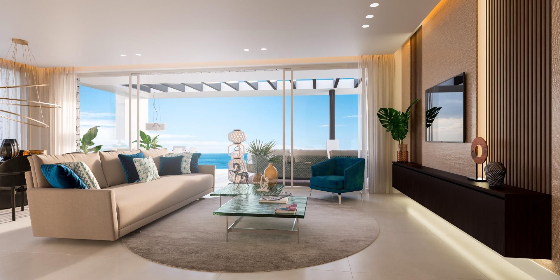Sala de estar de Planta baja en venta en Ojén con Terraza