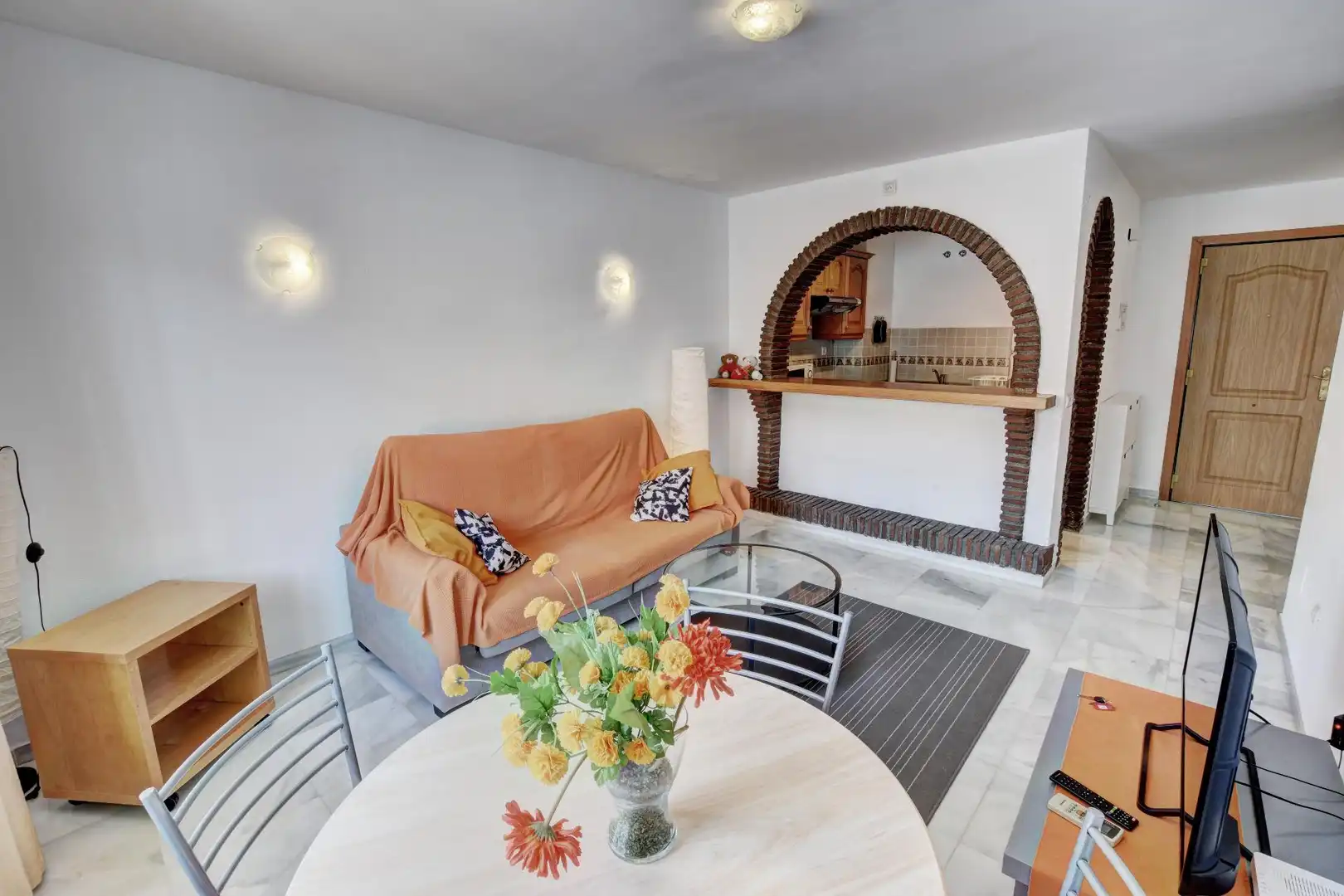Sala de estar de Apartamento en venta en Benalmádena con Aire acondicionado, Calefacción y Jardín privado