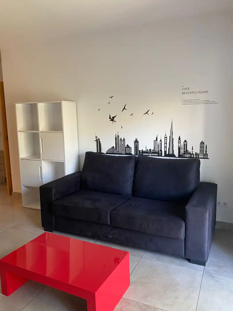 Sala d'estar de Pis de lloguer en Girona amb Aire condicionat, Calefacció i Parquet
