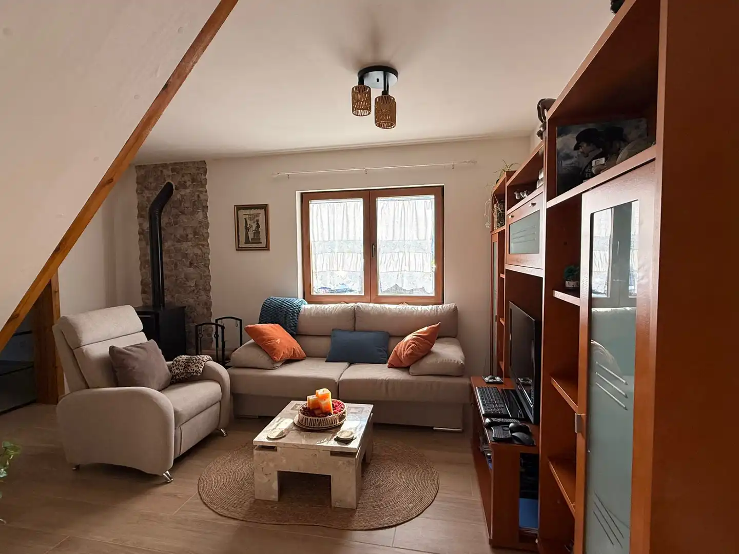 Living room of Houses for rent in Ferrol  with Private garden, Terrace and Furnished