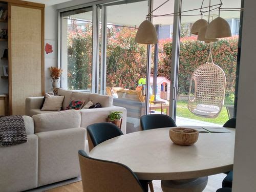 Dining room of Flat to rent in  Madrid Capital  with Air Conditioner, Heating and Private garden