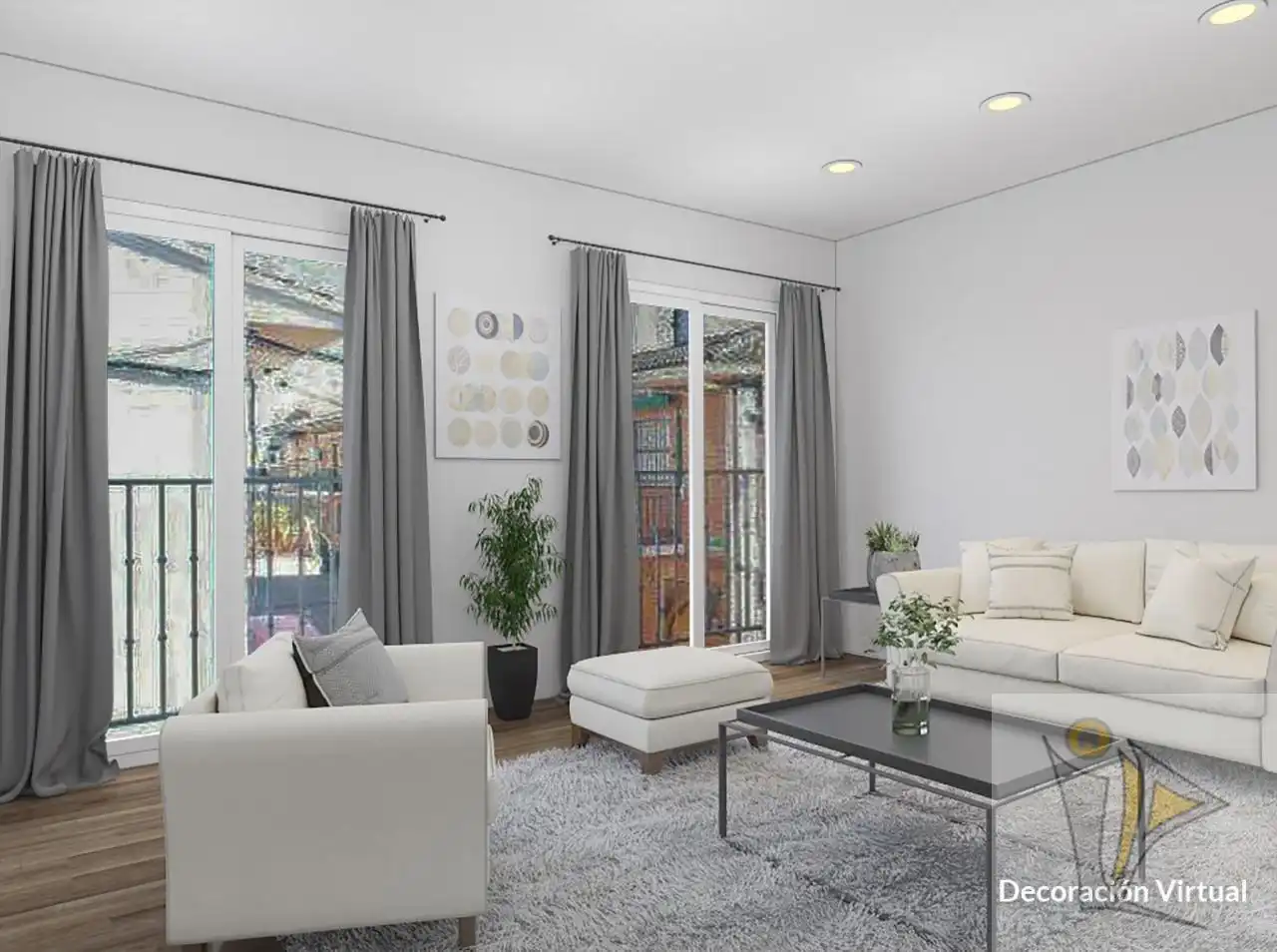 Sala de estar de Piso en venta en Villa del Prado