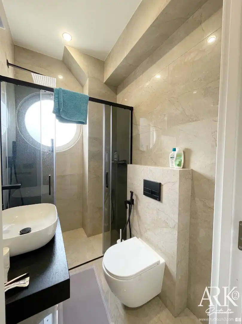 Badezimmer von Wohnungen zum Verkauf in Gandia mit Klimaanlage, Terrasse und Möbliert