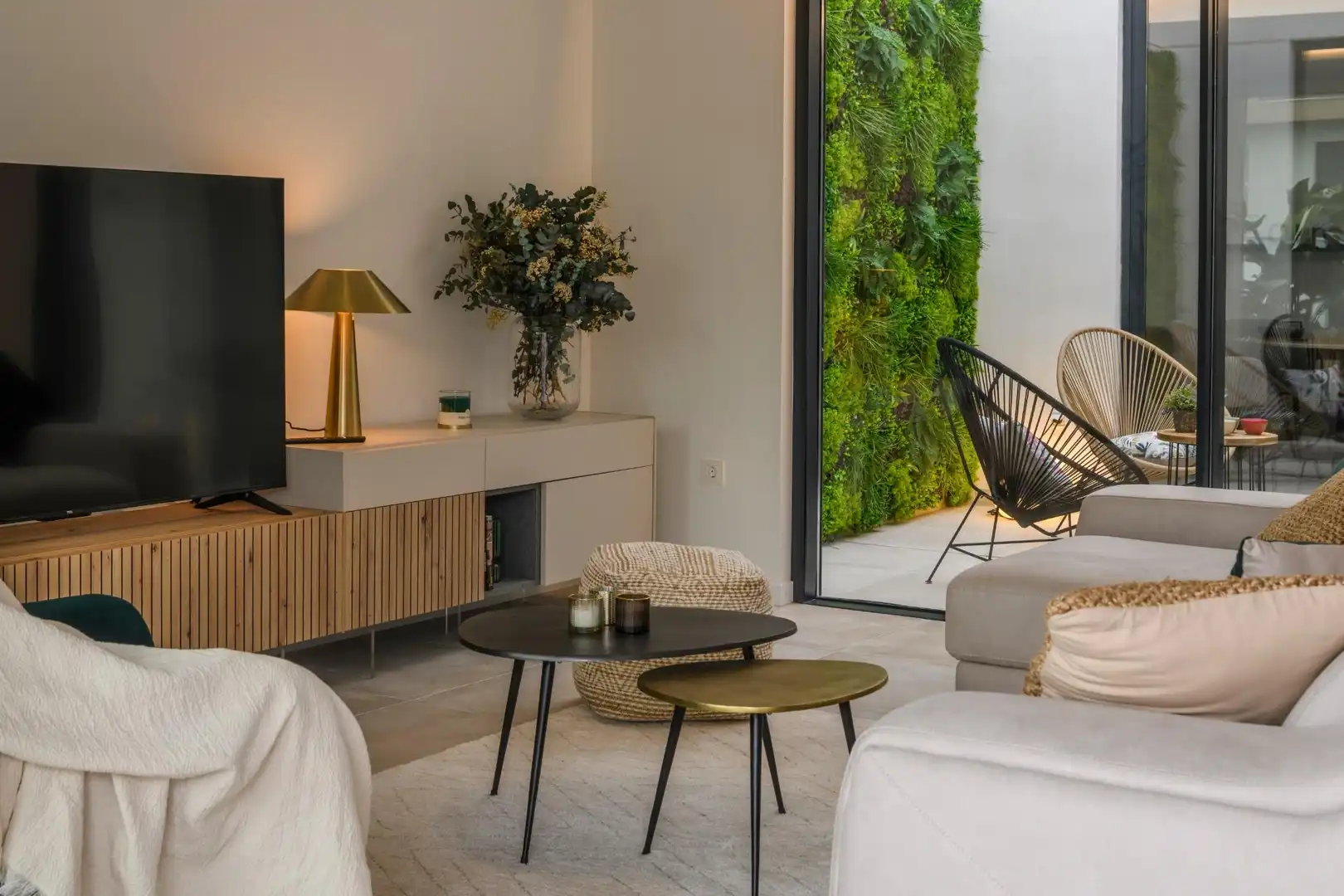 Sala d'estar de Casa o xalet en venda en Murcia amb Aire condicionat, Jardí privat i Terrassa