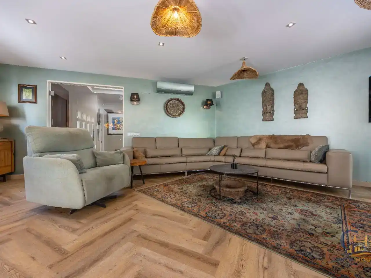 Wohnzimmer von Wohnung zum Verkauf in Moraira mit Klimaanlage, Schwimmbad und Balkon