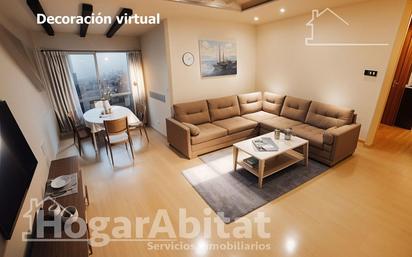 Sala d'estar de Àtic en venda en  Valencia Capital amb Aire condicionat, Calefacció i Terrassa