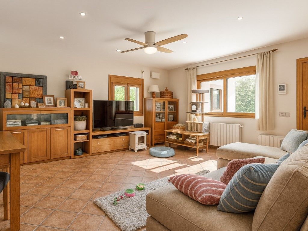 Sala de estar de Casa o chalet en venta en La Bisbal del Penedès con Calefacción y Horno