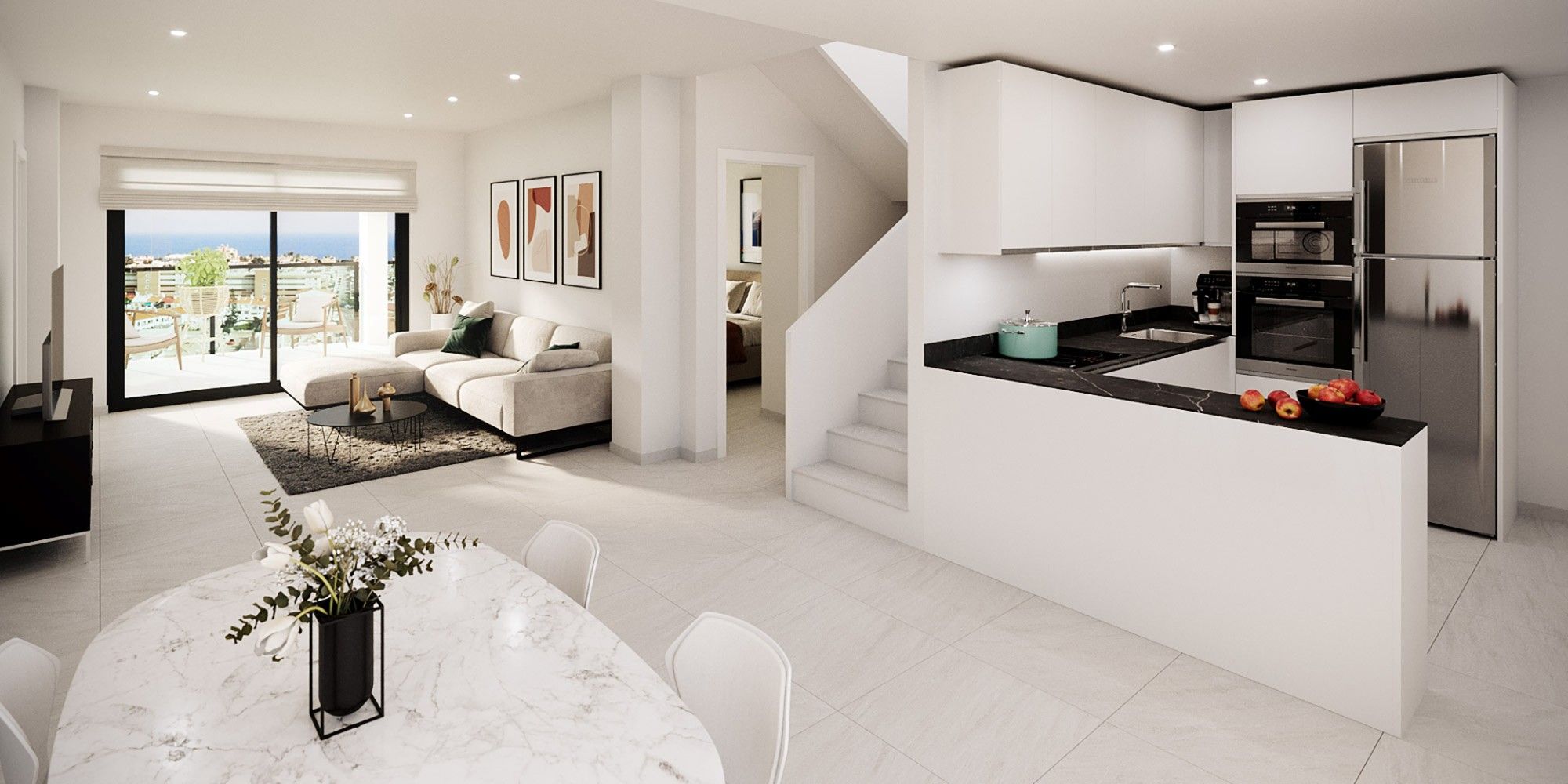 Living room of Apartment for sale in Torrevieja  with Air Conditioner, Terrace and Swimming Pool