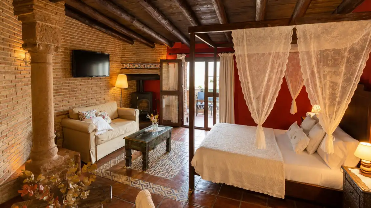 Dormitori de Finca rústica en venda en Cártama amb Aire condicionat, Jardí privat i Terrassa