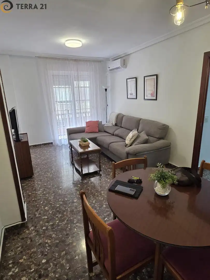 Sala d'estar de Pis de lloguer en Jaén amb Aire condicionat, Moblat i Balcó