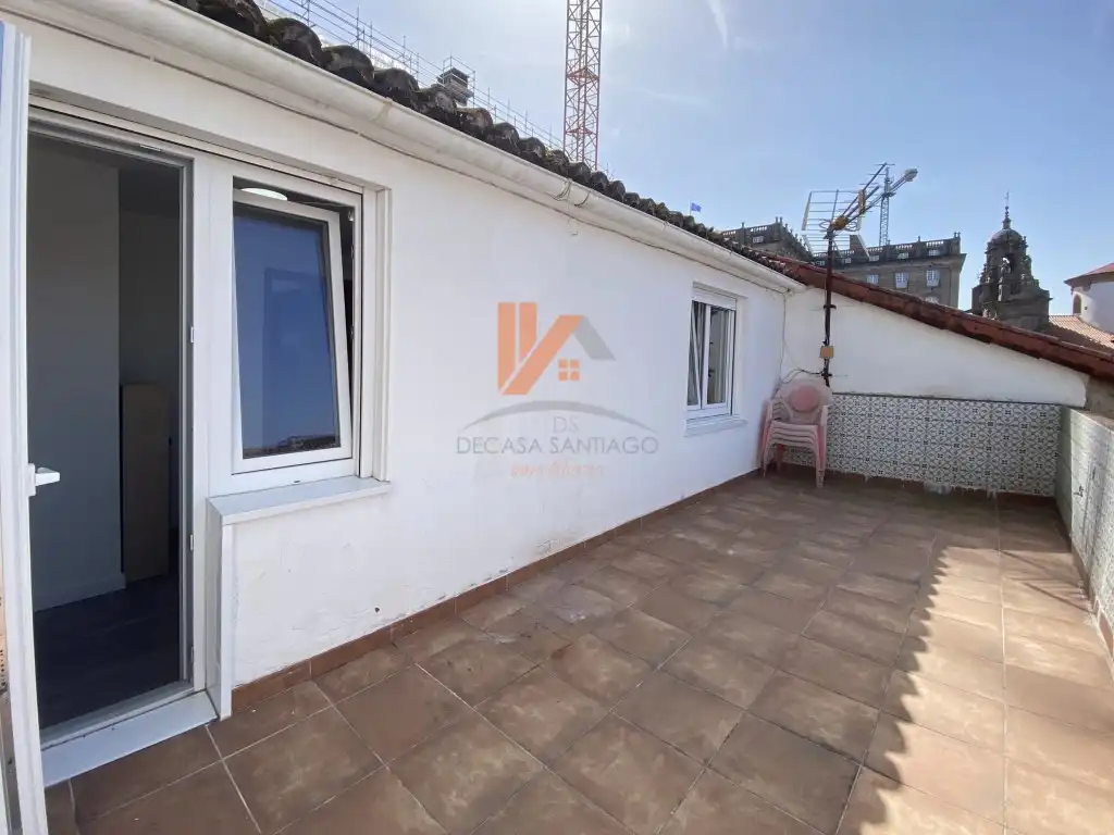 Terrassa de Apartament de lloguer en Santiago de Compostela  amb Terrassa i Moblat