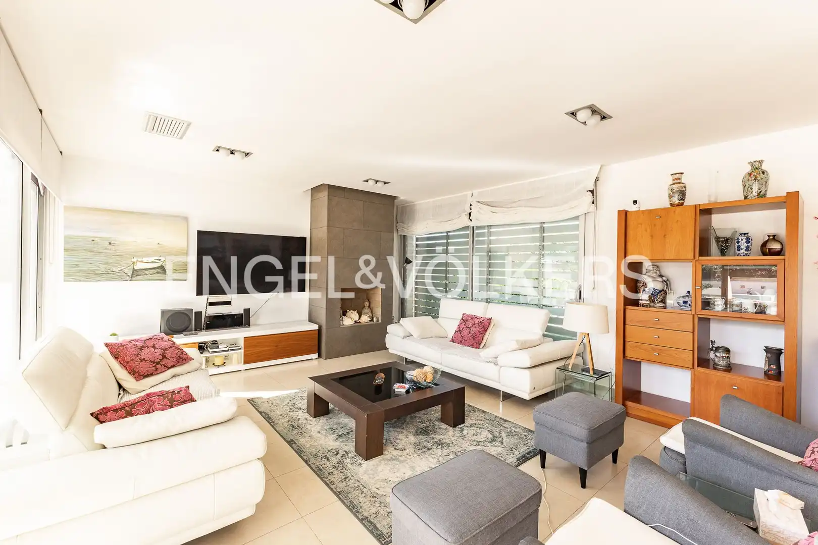 Living room of Houses for rent in Cabrera de Mar  with Air Conditioner, Heating and Parquet flooring