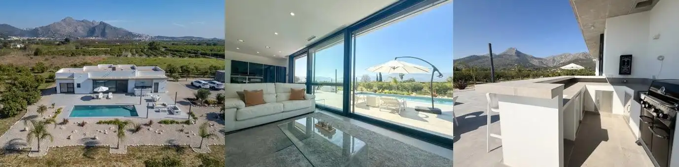 Sala de estar de Casa o chalet en venta en Tormos con Aire acondicionado, Calefacción y Piscina