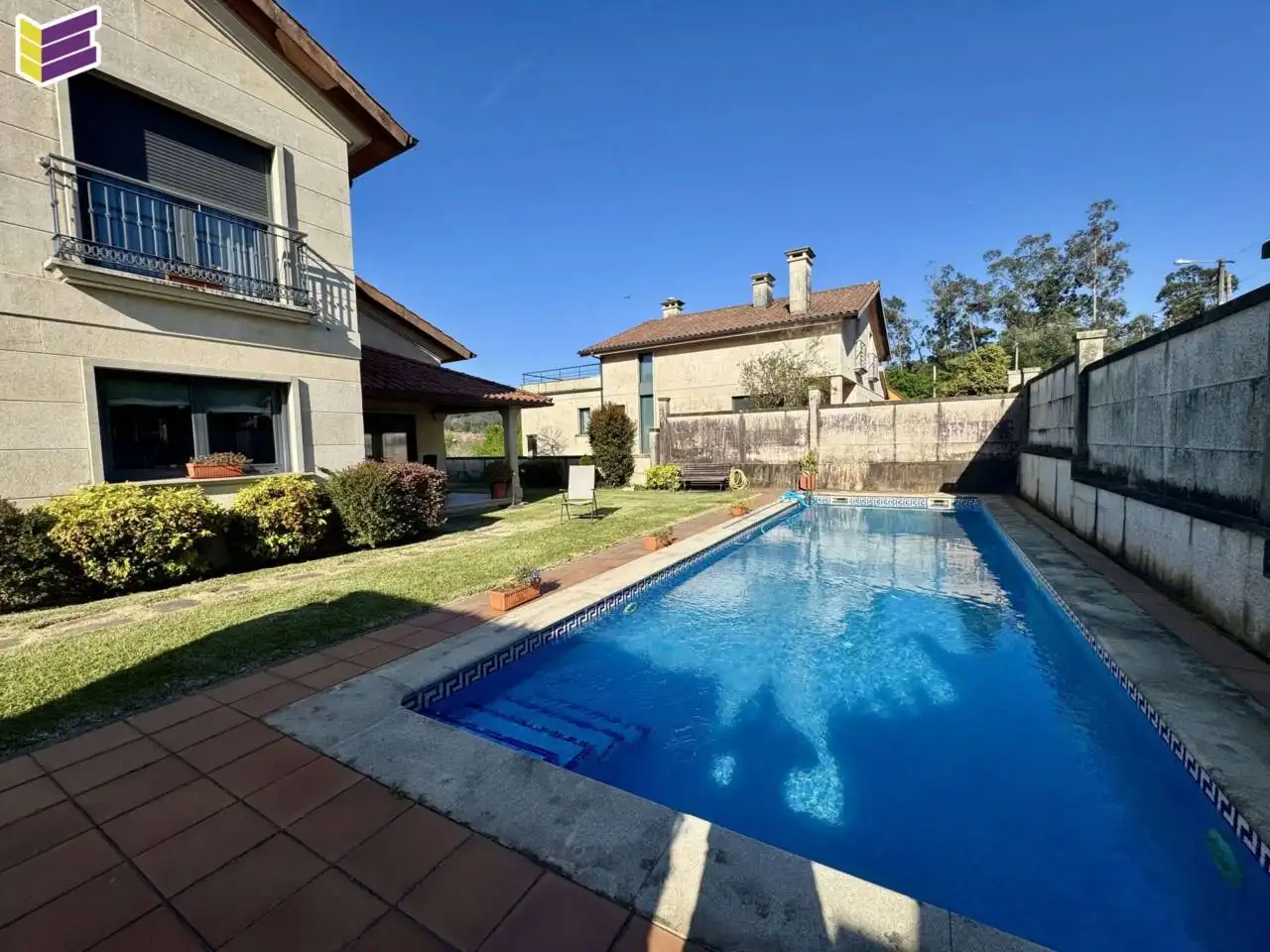 Piscina de Casa o xalet en venda en O Porriño   amb Calefacció, Jardí privat i Parquet