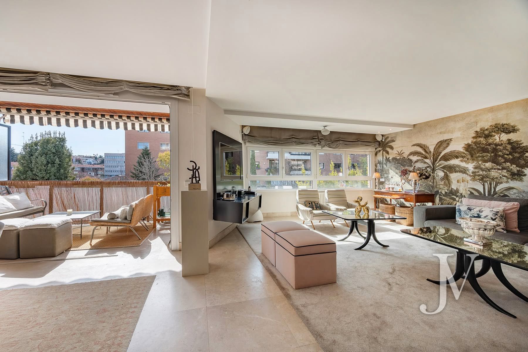 Sala d'estar de Pis en venda en  Madrid Capital amb Aire condicionat, Calefacció i Terrassa