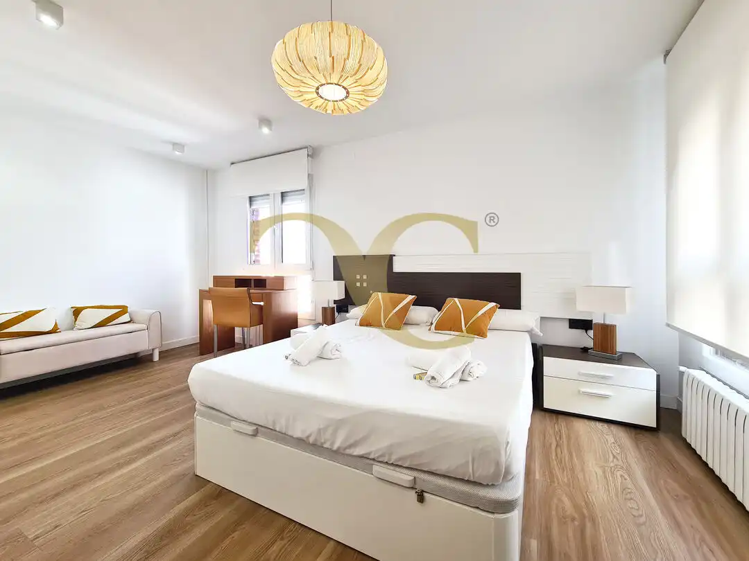 Schlafzimmer von Wohnung zur Miete in Oviedo  mit Heizung, Terrasse und Möbliert