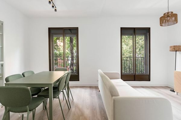 Dining room of Flat for sale in  Madrid Capital  with Air Conditioner, Heating and Balcony