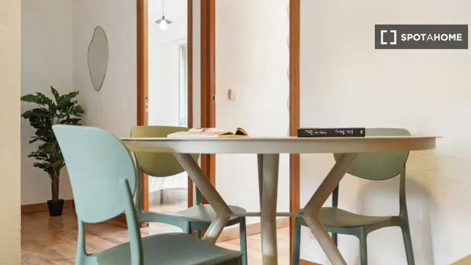 Dining room of Flat for rent in Madrid  with Air Conditioner, Heating and Furnished