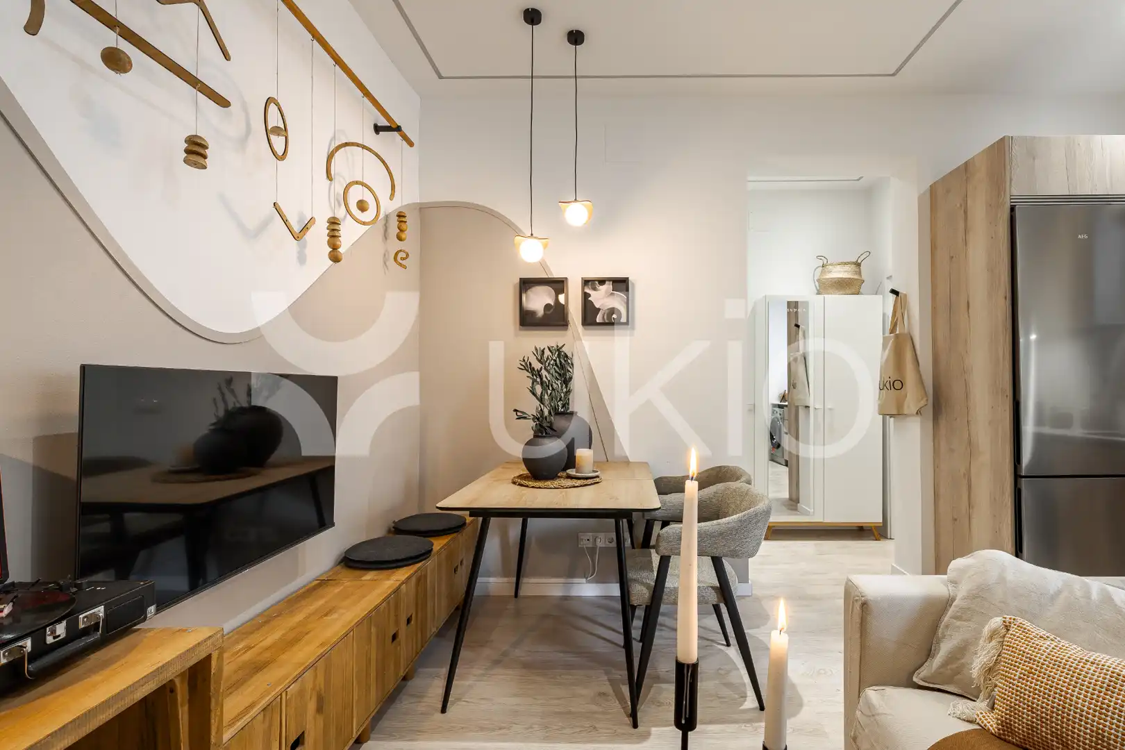 Sala d'estar de Apartament de lloguer en Madrid amb Aire condicionat, Calefacció i Moblat