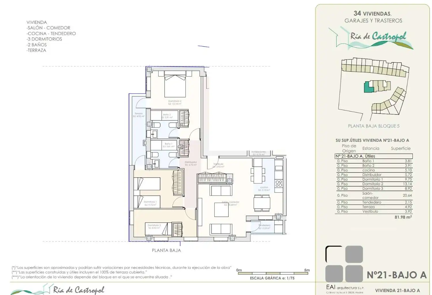 Planta baja en venta en Castropol con Calefacción y Terraza