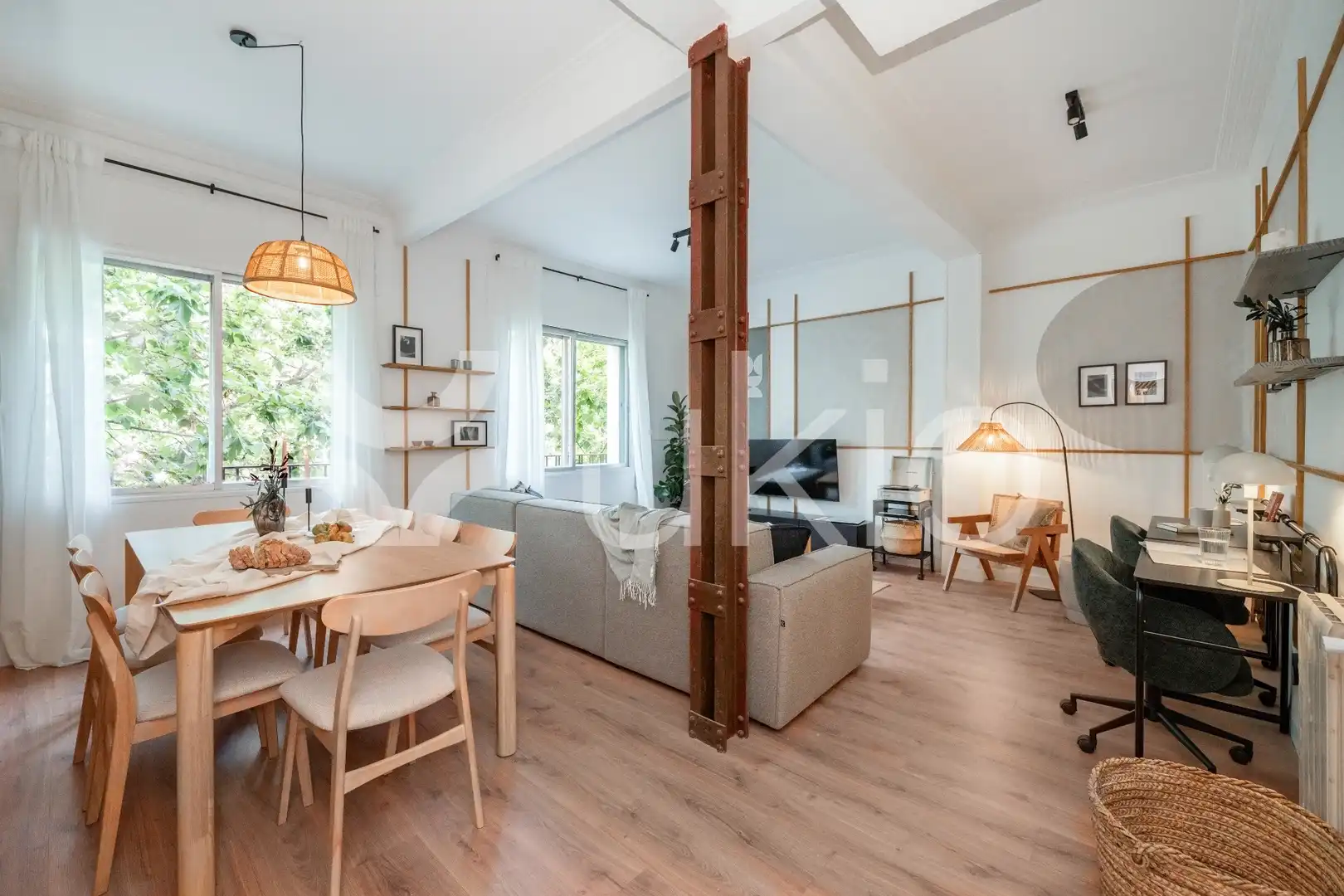 Sala de estar de Apartamento de alquiler en Madrid con Aire acondicionado, Calefacción y Amueblado